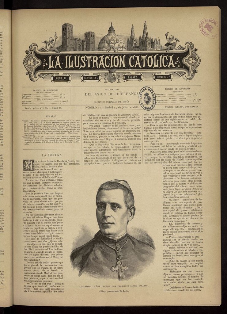 Miniatura de La Ilustración Católica del 25 de julio de 1886