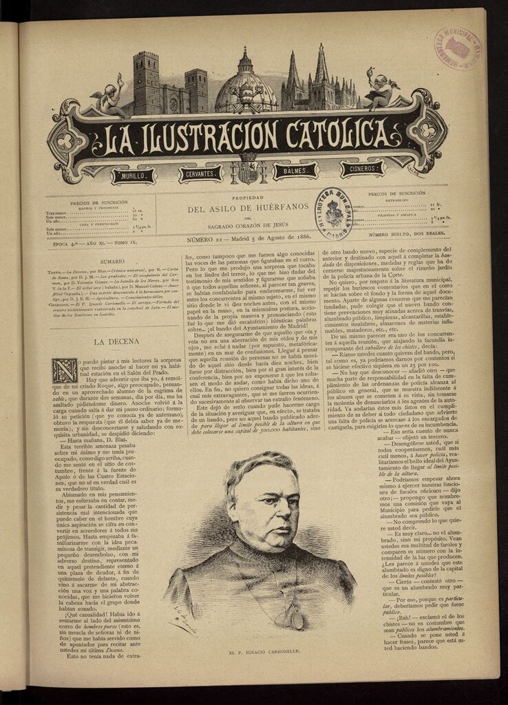 Miniatura de La Ilustración Católica del 5 de agosto de 1886