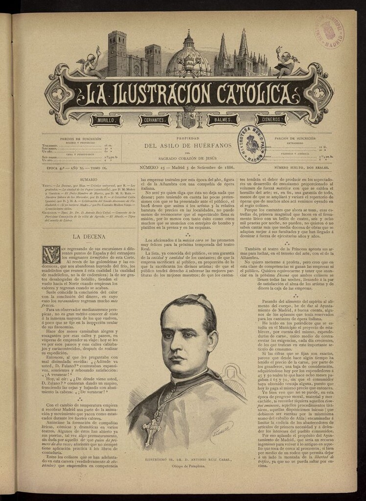 Miniatura de La Ilustración Católica del 5 de septiembre de 1886