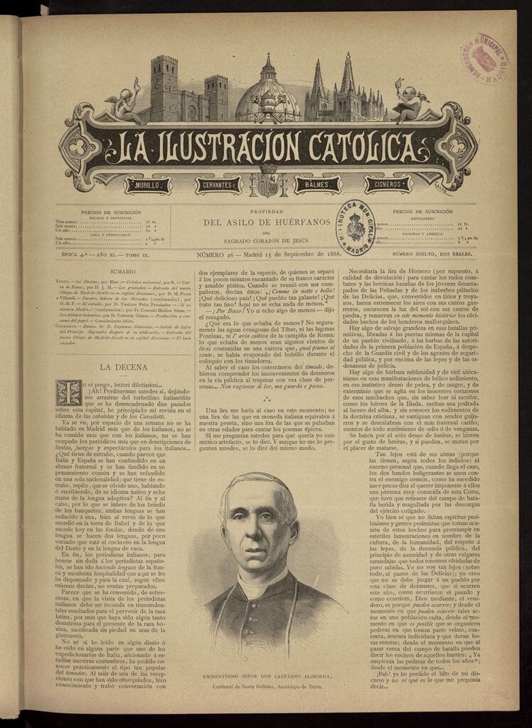 Miniatura de La Ilustración Católica del 15 de septiembre de 1886