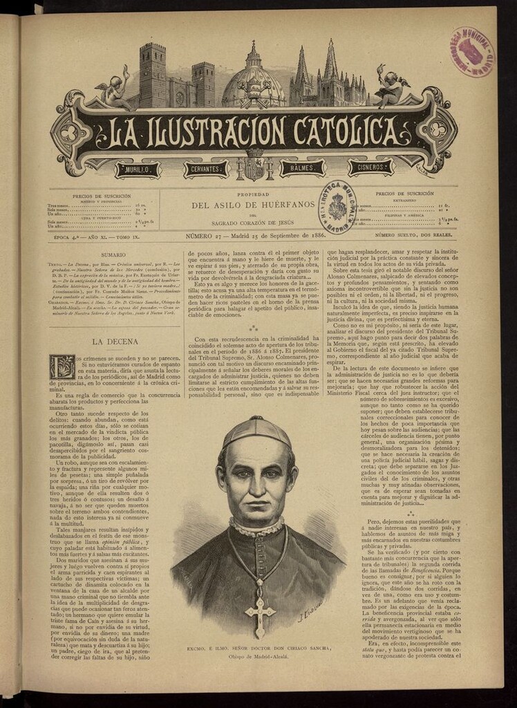 Miniatura de La Ilustración Católica del 25 de septiembre de 1886