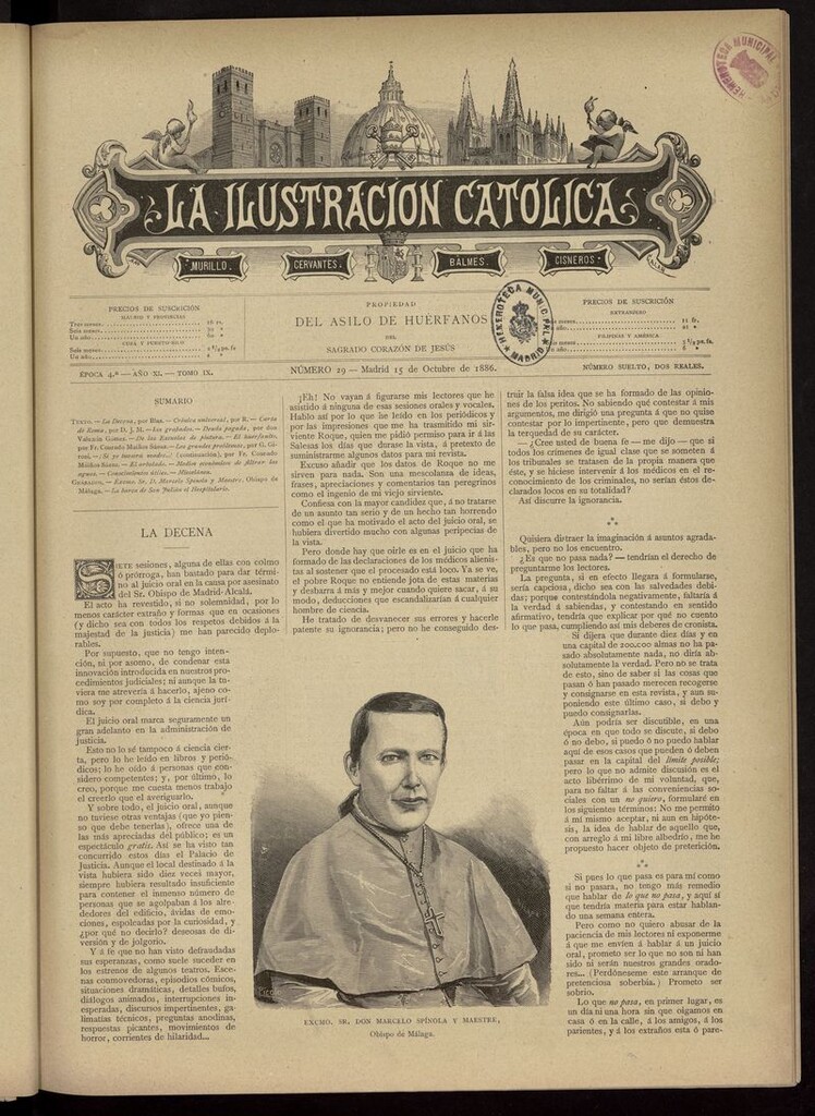 Miniatura de La Ilustración Católica del 15 de octubre de 1886
