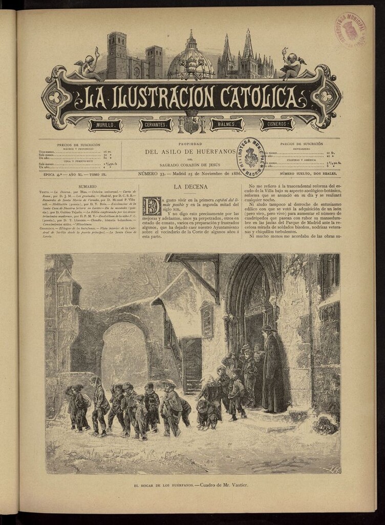 Miniatura de La Ilustración Católica del 25 de noviembre de 1886