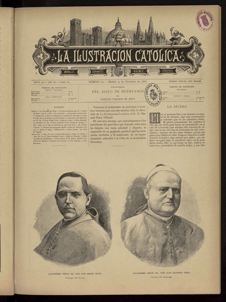 Miniatura de La Ilustración Católica del 25 de diciembre de 1886