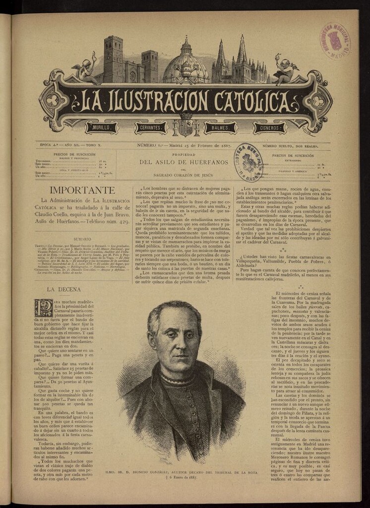 Miniatura de La Ilustración Católica del 25 de febrero de 1887