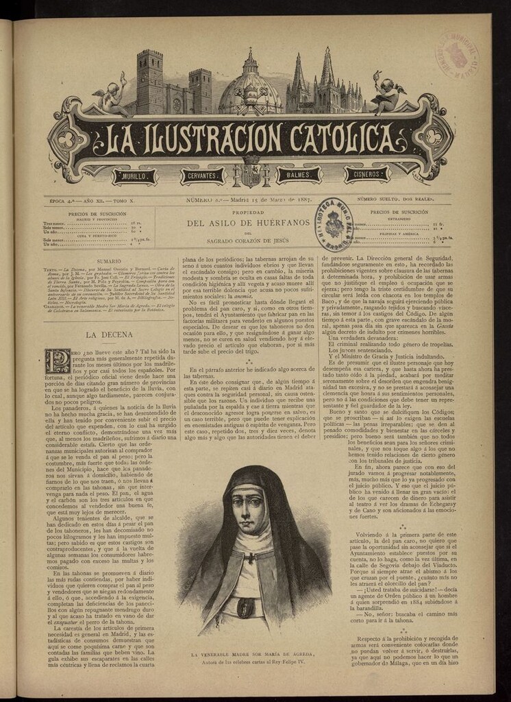 Miniatura de La Ilustración Católica del 15 de marzo de 1887