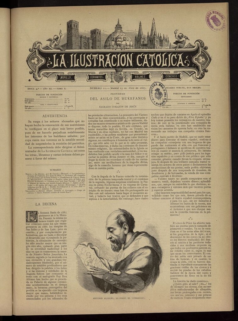 Miniatura de La Ilustración Católica del 15 de abril de 1887