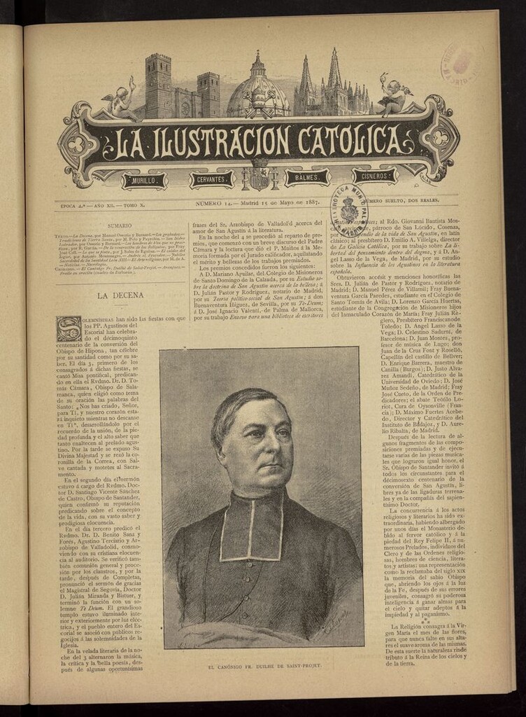 Miniatura de La Ilustración Católica del 15 de mayo de 1887