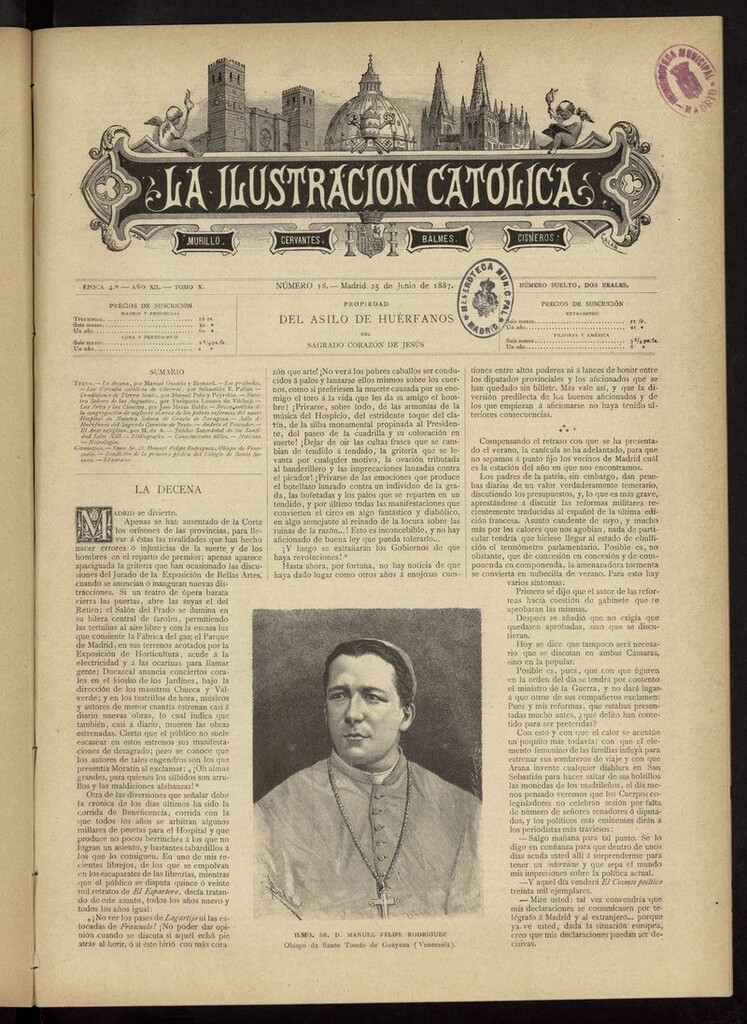 Miniatura de La Ilustración Católica del 25 de junio de 1887