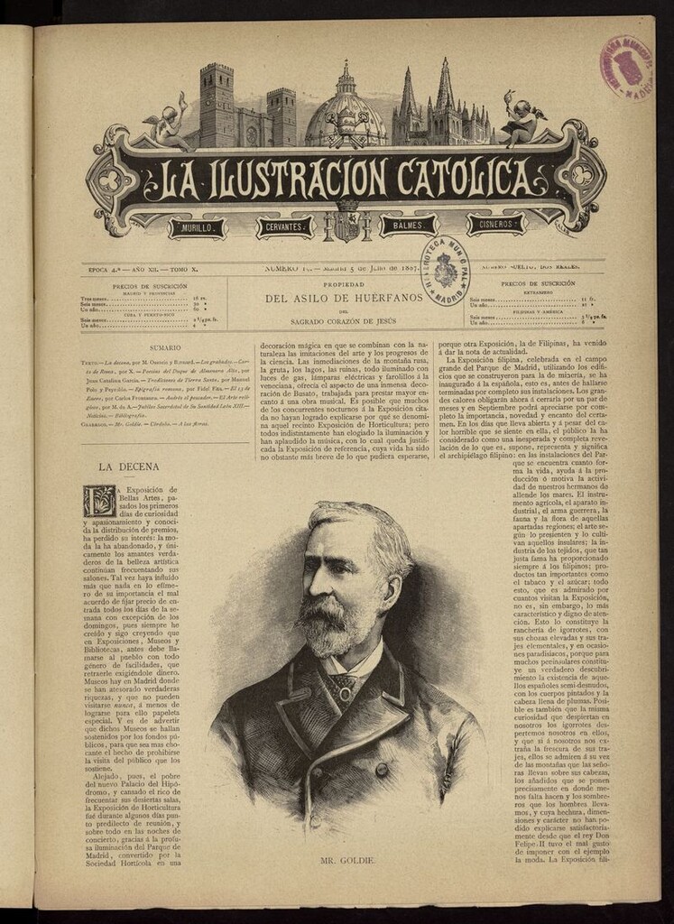 Miniatura de La Ilustración Católica del 5 de julio de 1887