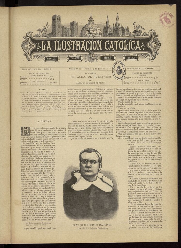 Miniatura de La Ilustración Católica del 15 de julio de 1887