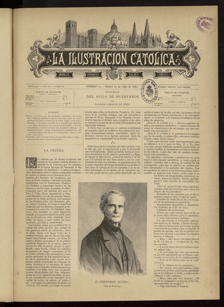 Miniatura de La Ilustración Católica del 25 de julio de 1887