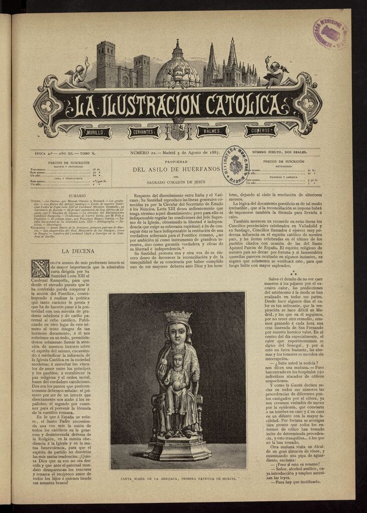 Miniatura de La Ilustración Católica del 5 de agosto de 1887