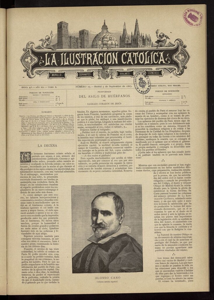 Miniatura de La Ilustración Católica del 5 de septiembre de 1887