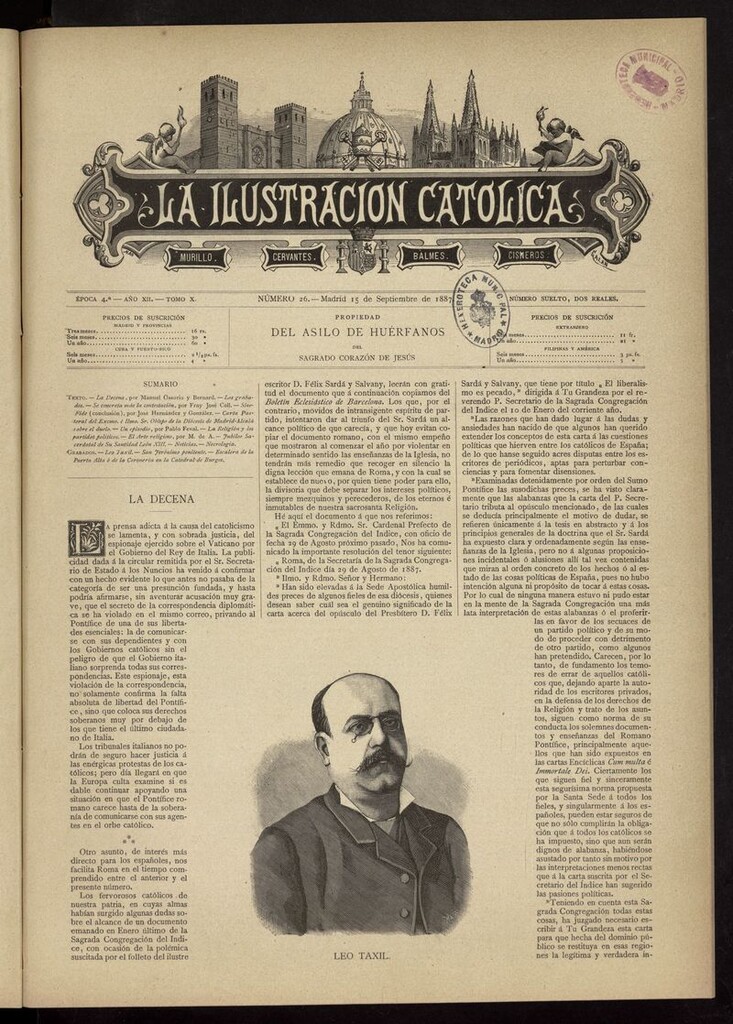 Miniatura de La Ilustración Católica del 15 de septiembre de 1887