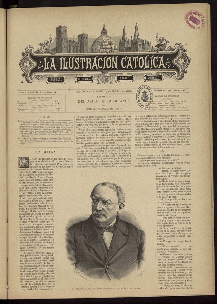 Miniatura de La Ilustración Católica del 25 de octubre de 1887
