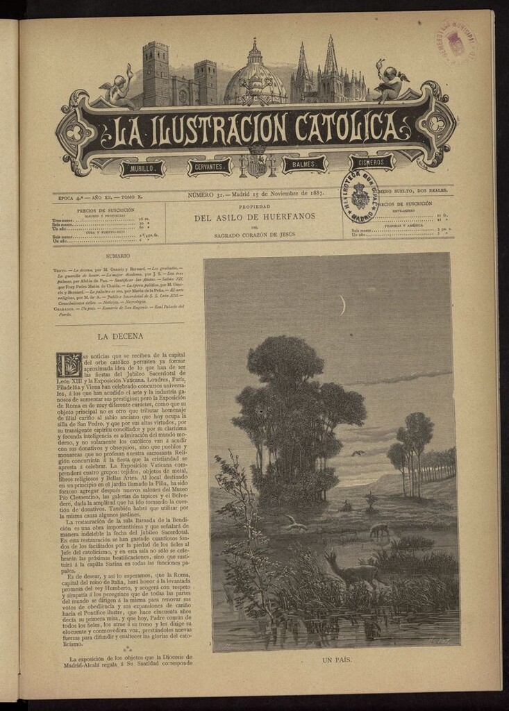 Miniatura de La Ilustración Católica del 15 de noviembre de 1887