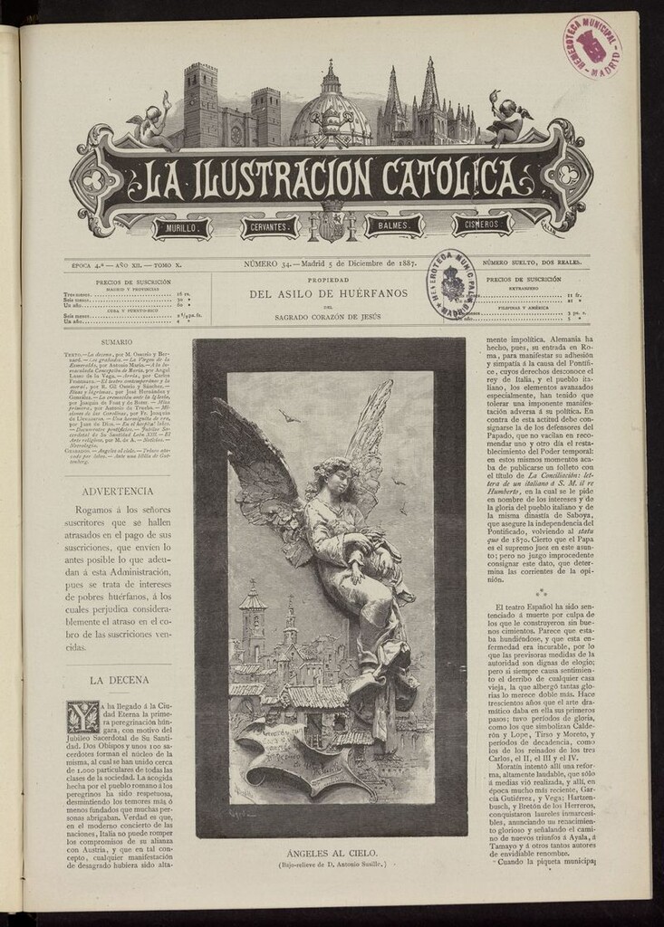 Miniatura de La Ilustración Católica del 5 de diciembre de 1887