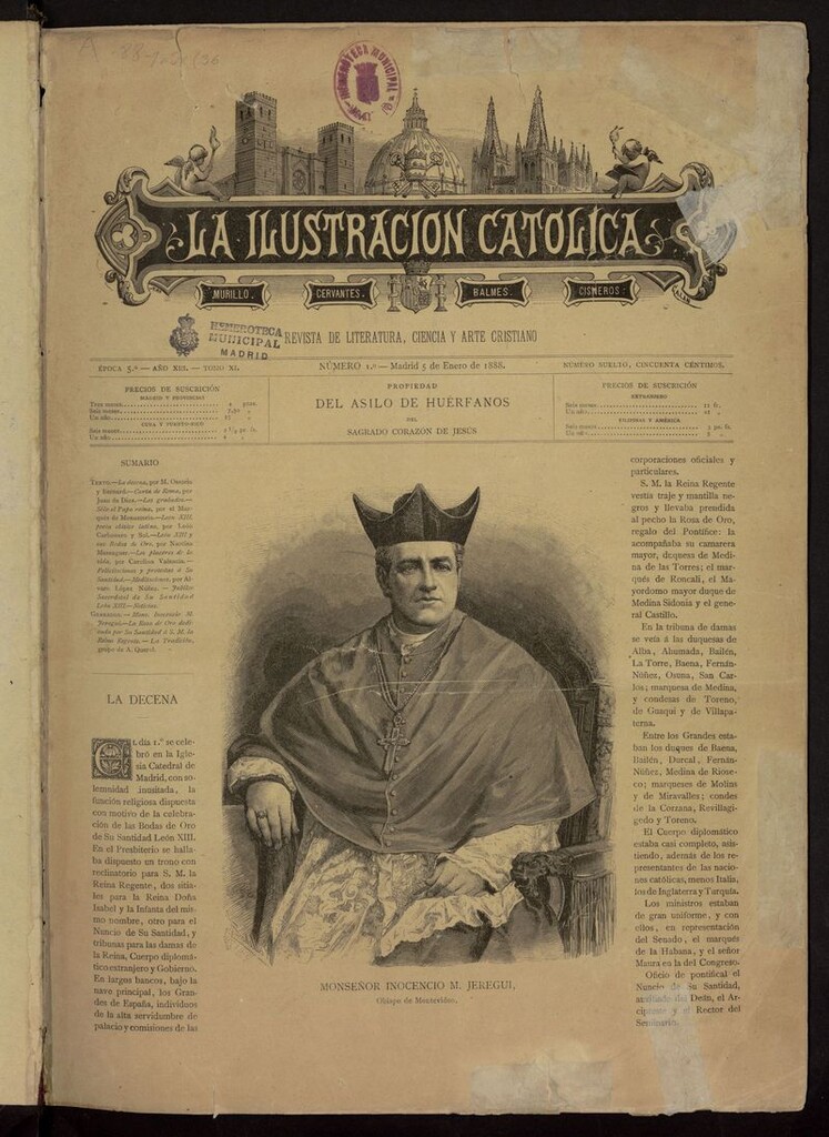 Miniatura de La Ilustración Católica del 5 de enero de 1888