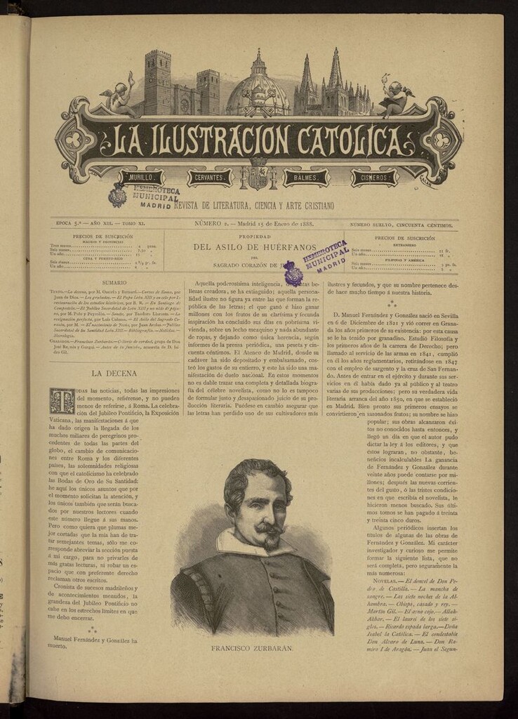 Miniatura de La Ilustración Católica del 15 de enero de 1888