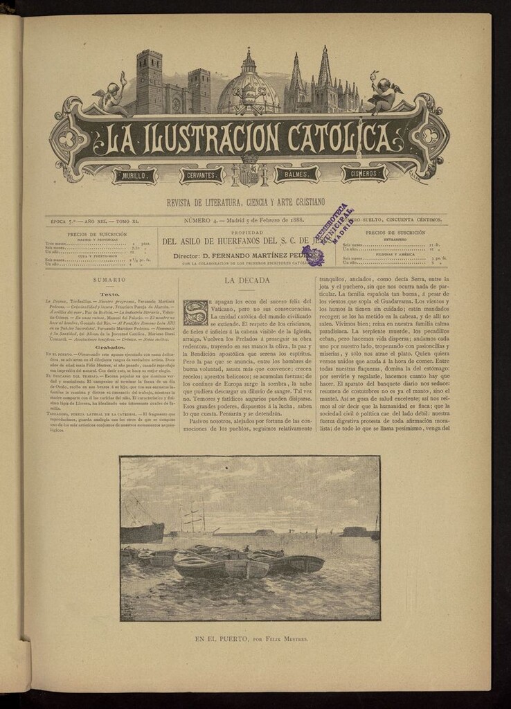 Miniatura de La Ilustración Católica del 5 de febrero de 1888