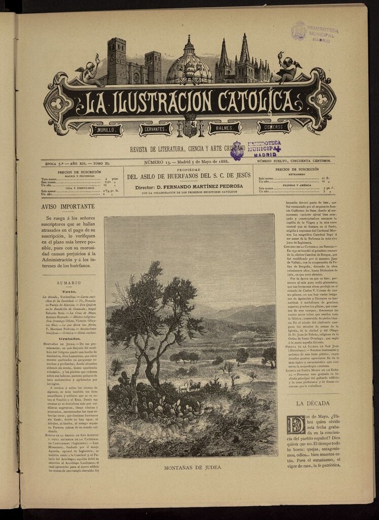 Miniatura de La Ilustración Católica del 5 de mayo de 1888