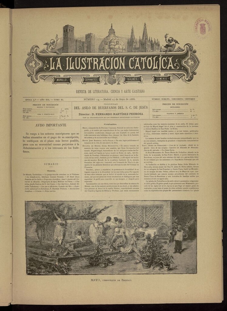 Miniatura de La Ilustración Católica del 15 de mayo de 1888