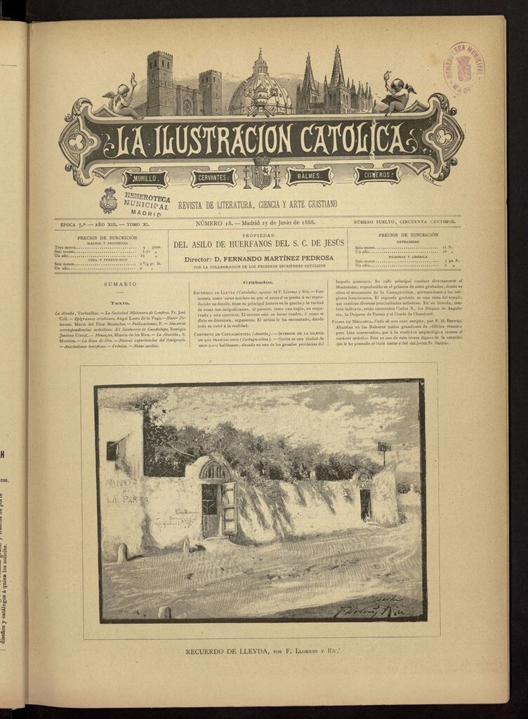 Miniatura de La Ilustración Católica del 25 de junio de 1888