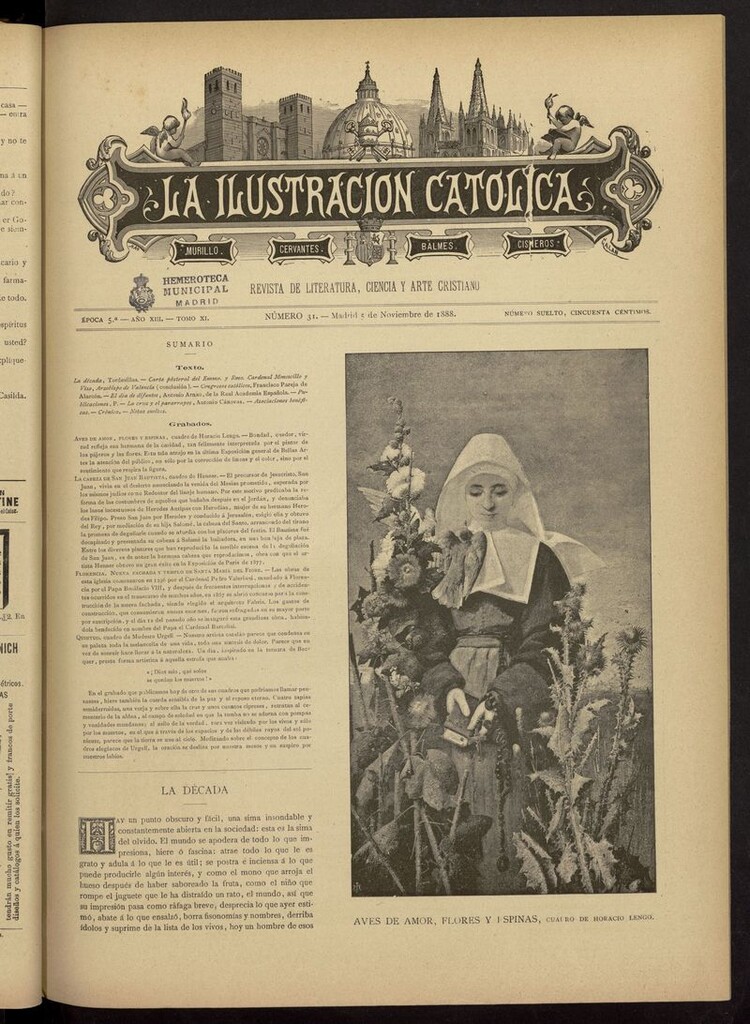 Miniatura de La Ilustración Católica del 5 de noviembre de 1888