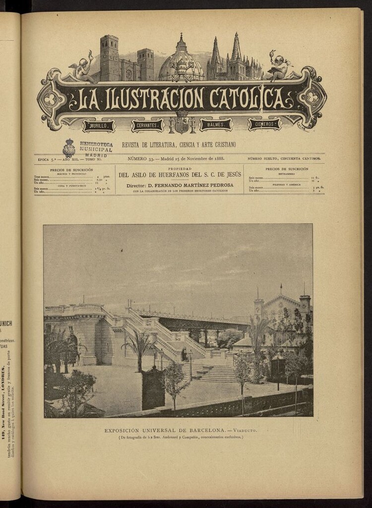 Miniatura de La Ilustración Católica del 25 de noviembre de 1888