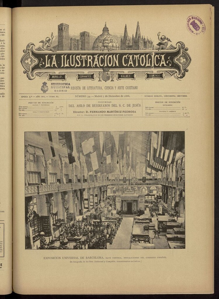 Miniatura de La Ilustración Católica del 5 de diciembre de 1888