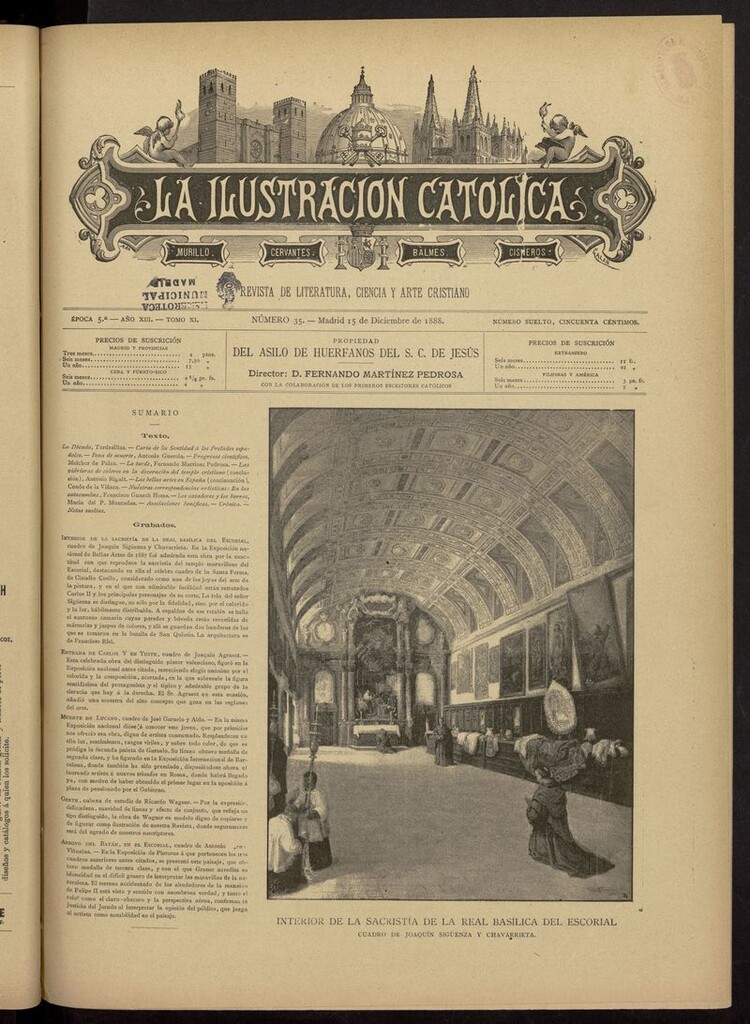 Miniatura de La Ilustración Católica del 15 de diciembre de 1888