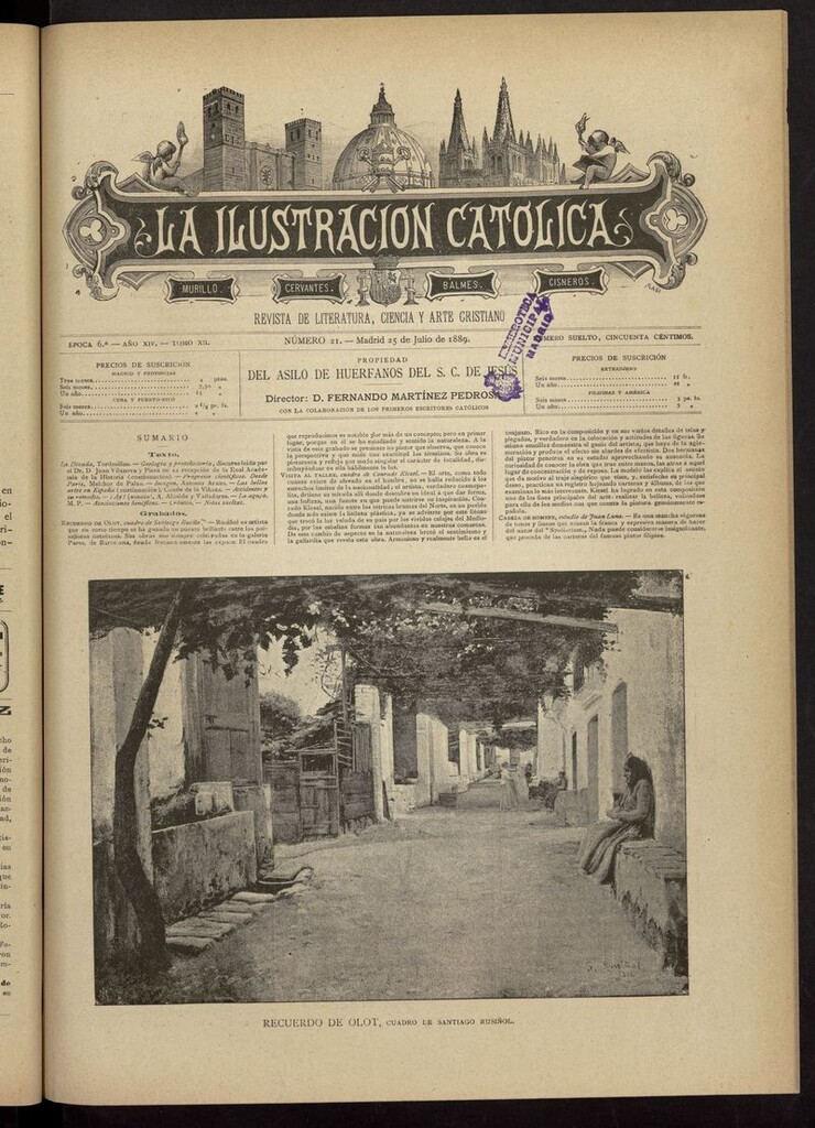 Miniatura de La Ilustración Católica del 25 de julio de 1889