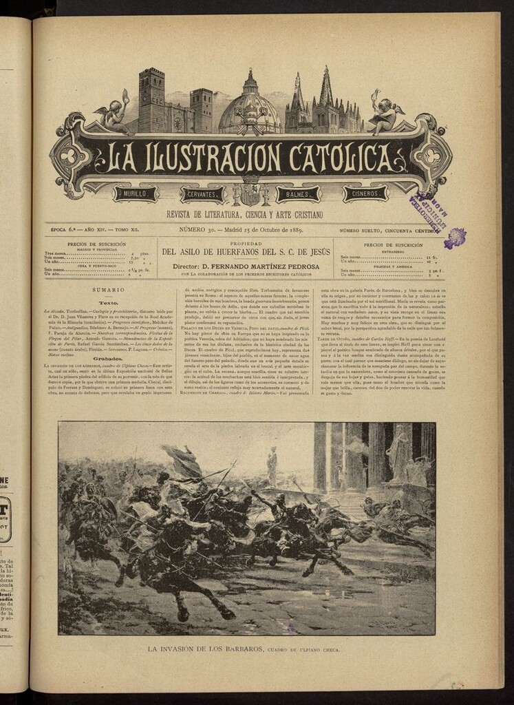 Miniatura de La Ilustración Católica del 25 de octubre de 1889