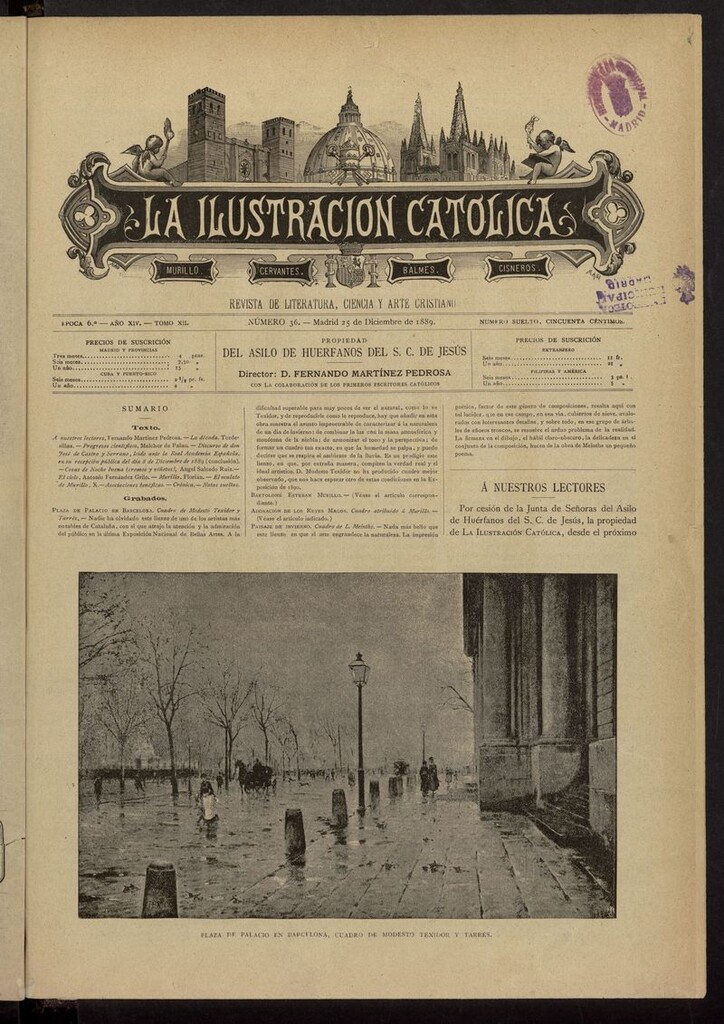 Miniatura de La Ilustración Católica del 25 de diciembre de 1889