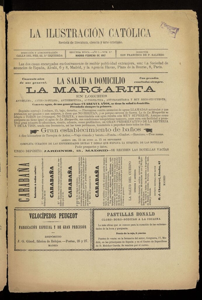 Miniatura de La Ilustración Católica de febrero de 1897