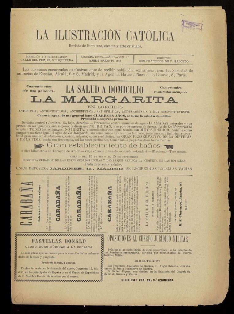 Miniatura de La Ilustración Católica de marzo de 1897