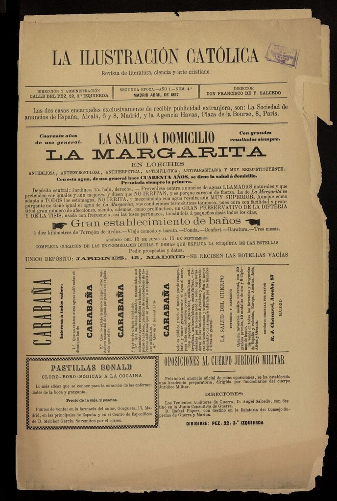 Miniatura de La Ilustración Católica de abril de 1897