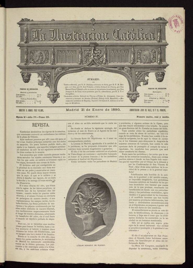 Miniatura de La Ilustración Católica del 21 de enero de 1880