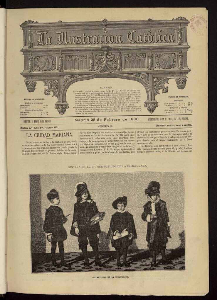 Miniatura de La Ilustración Católica del 28 de febrero de 1880