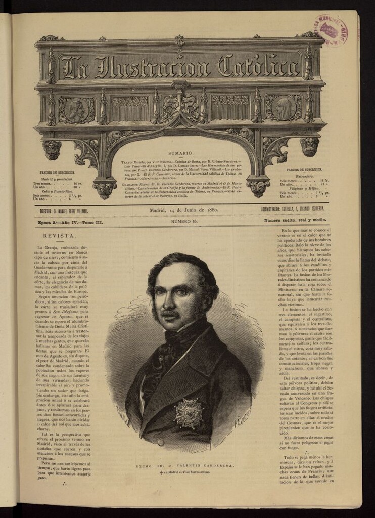 Miniatura de La Ilustración Católica del 14 de junio de 1880