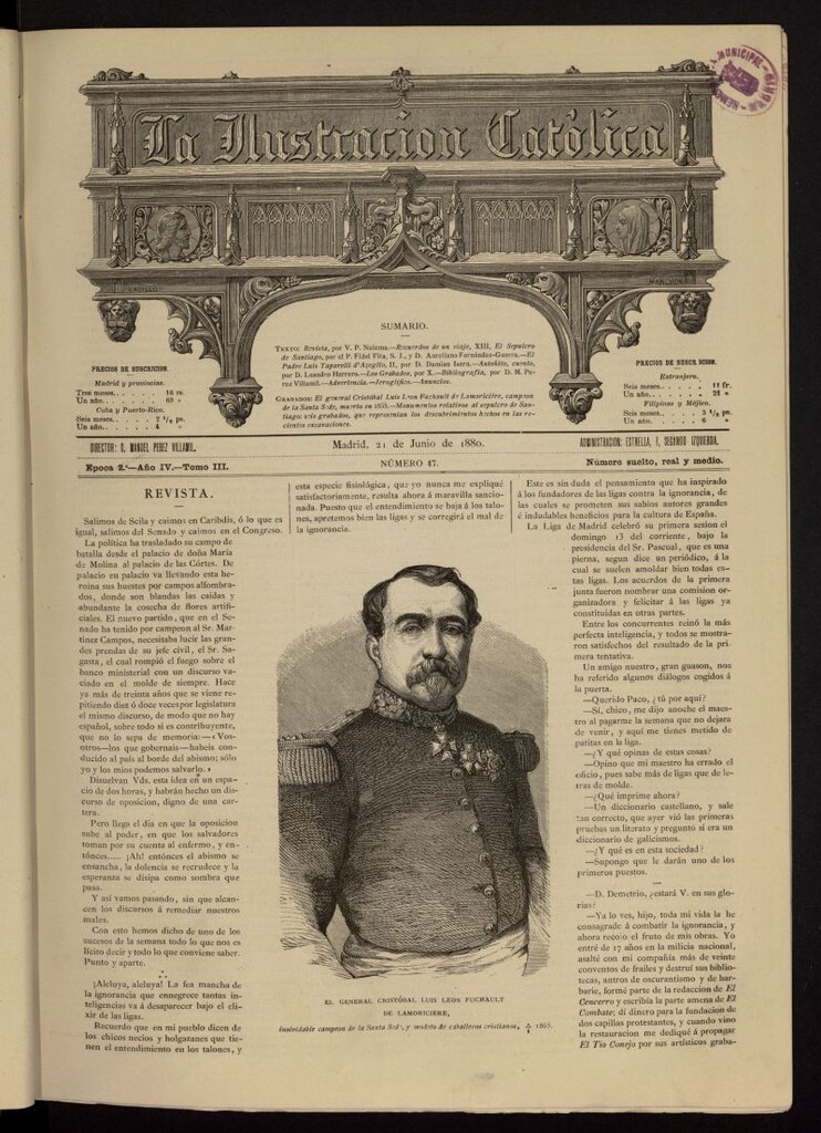 Miniatura de La Ilustración Católica del 21 de junio de 1880