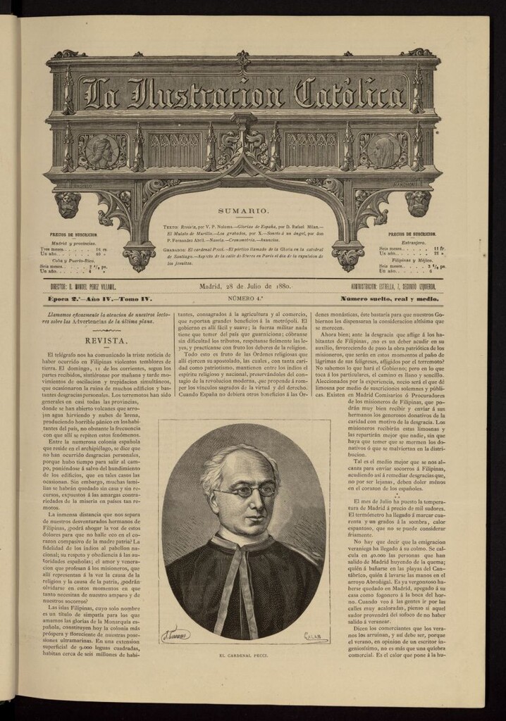 Miniatura de La Ilustración Católica del 28 de julio de 1880