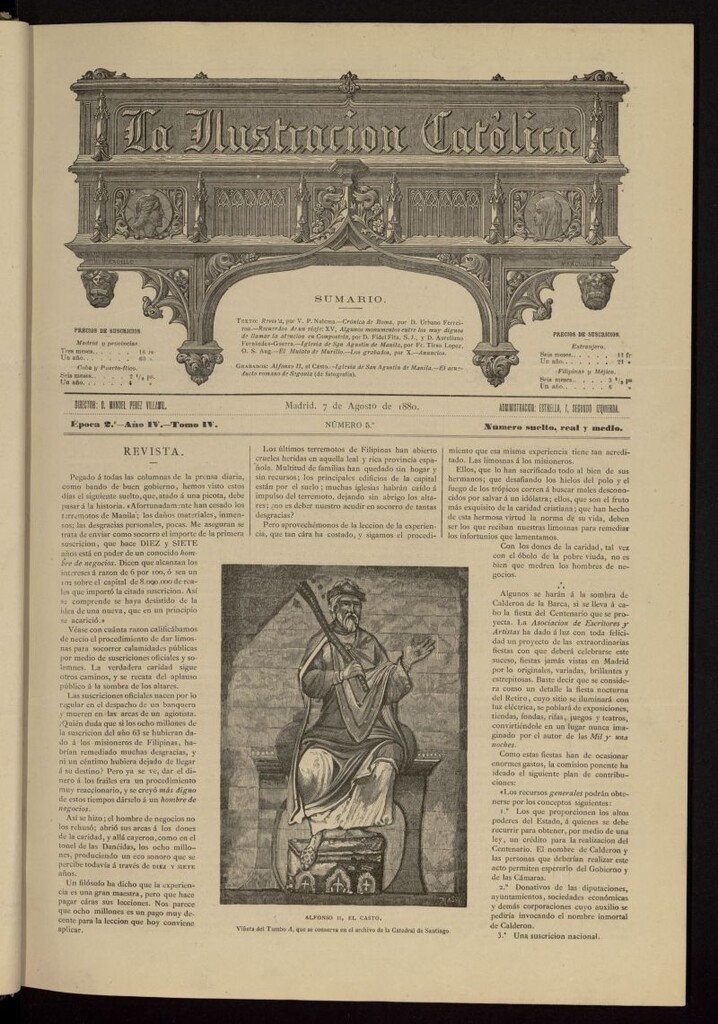 Miniatura de La Ilustración Católica del 7 de agosto de 1880