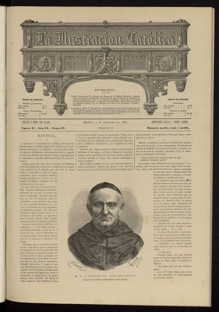 Miniatura de La Ilustración Católica del 14 de septiembre de 1880