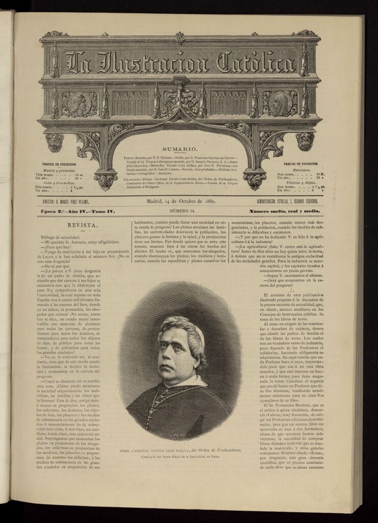 Miniatura de La Ilustración Católica del 14 de octubre de 1880