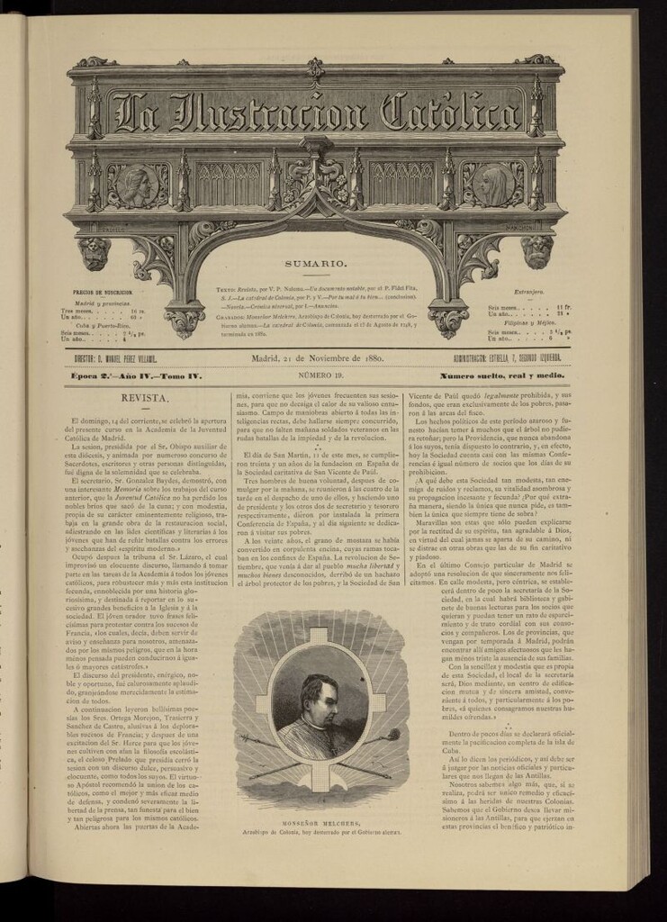 Miniatura de La Ilustración Católica del 21 de noviembre de 1880