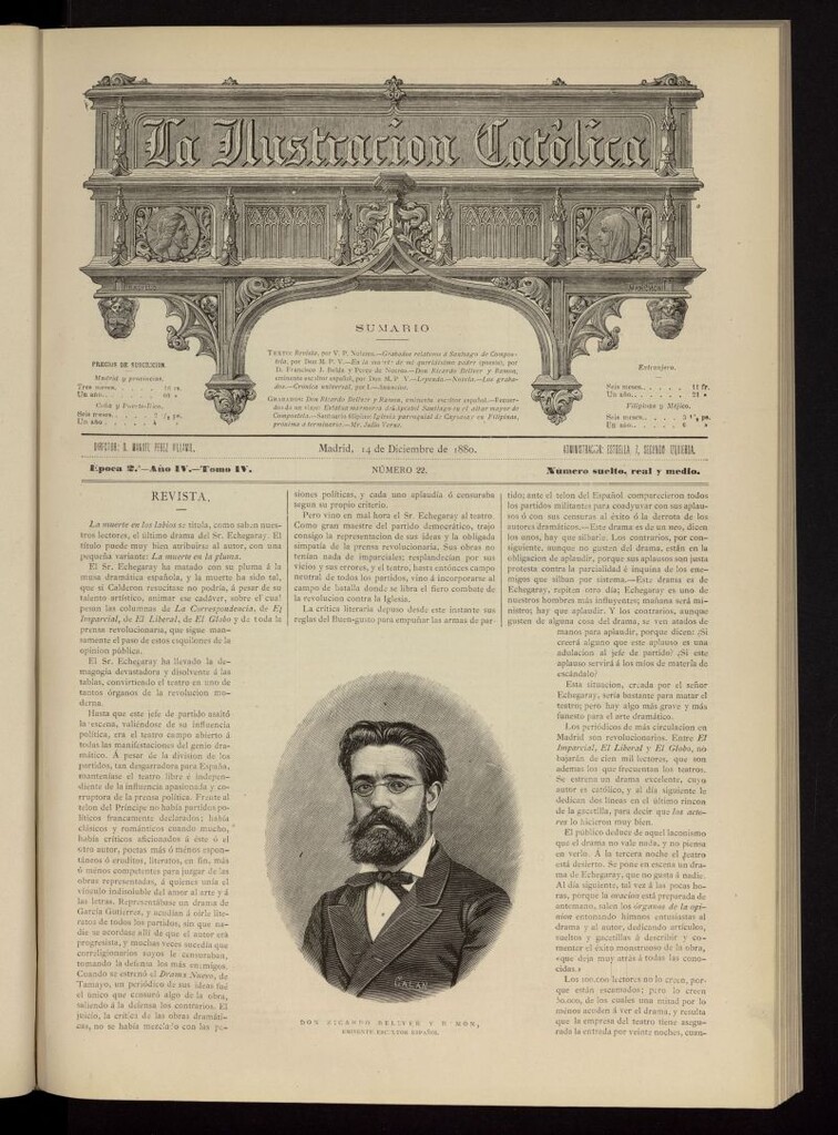 Miniatura de La Ilustración Católica del 14 de diciembre de 1880