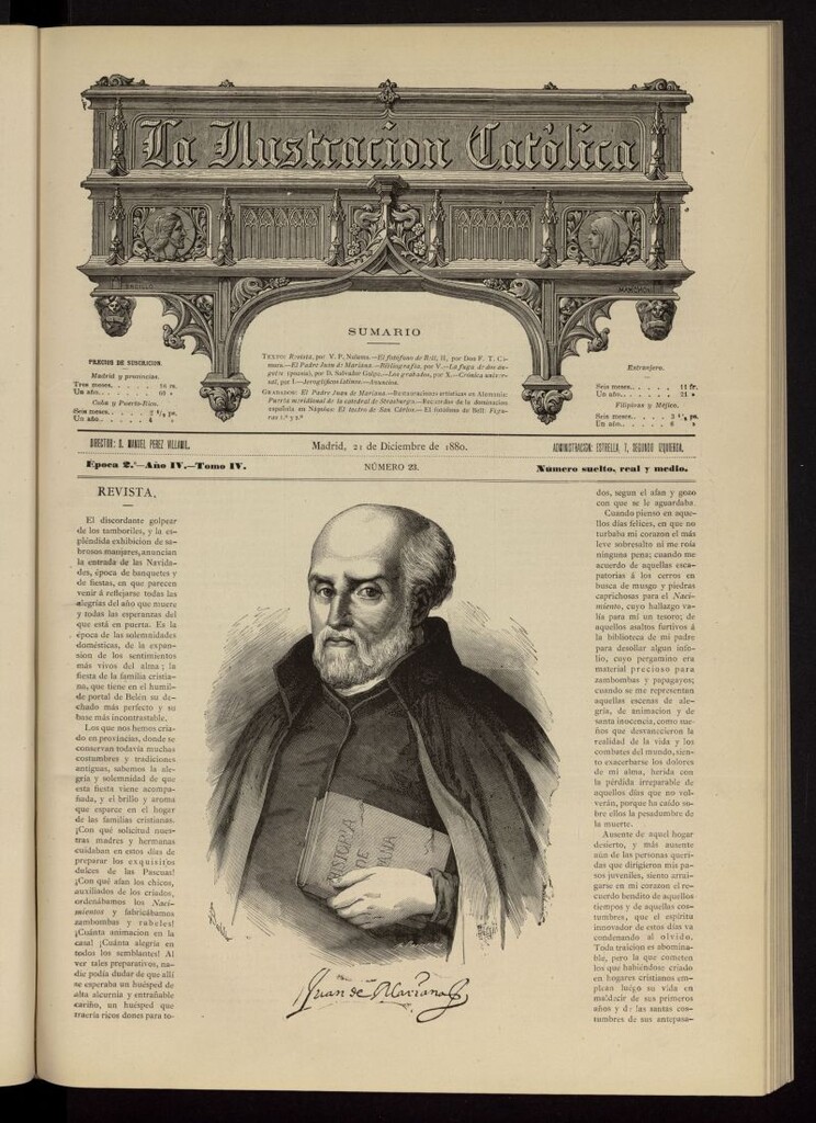 Miniatura de La Ilustración Católica del 21 de diciembre de 1880