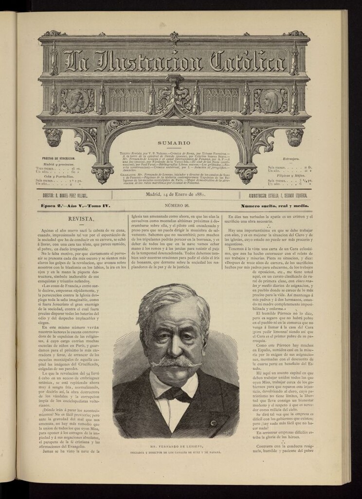 Miniatura de La Ilustración Católica del 14 de enero de 1881